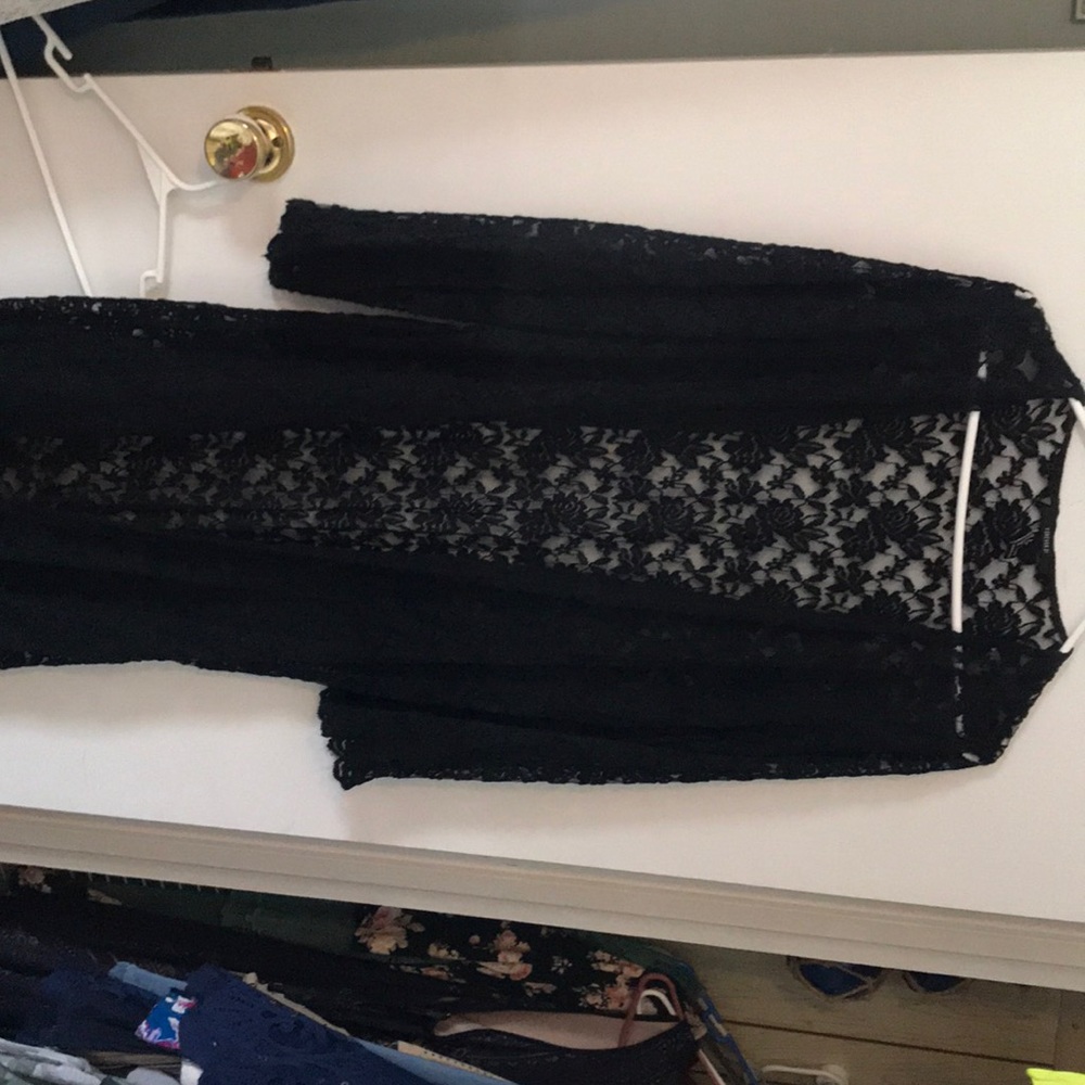 Long black shawl